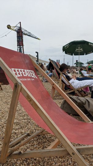 Deck chair at Pllek